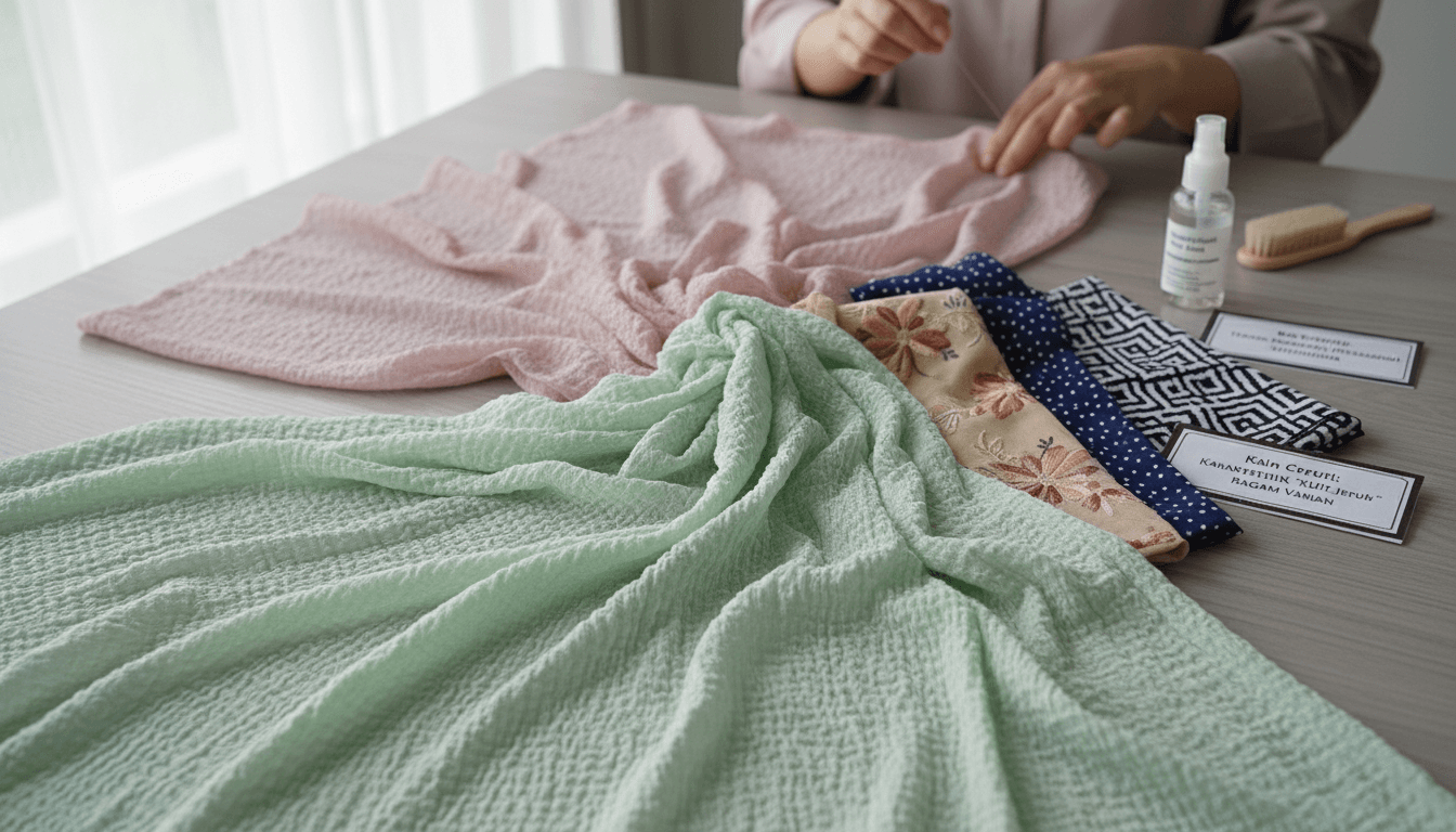 Karakteristik “Kulit Jeruk”, Ragam Varian, Aplikasi Fashion, dan Teknik Perawatan Profesional dari Kain Ceruti