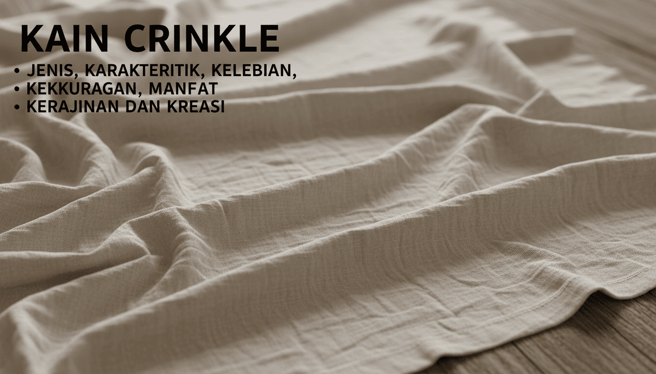 Jenis, Karakteristik, Kelebihan, Kekurangan, Manfaat, Kerajinan, dan Kreasi dari Kain Crinkle