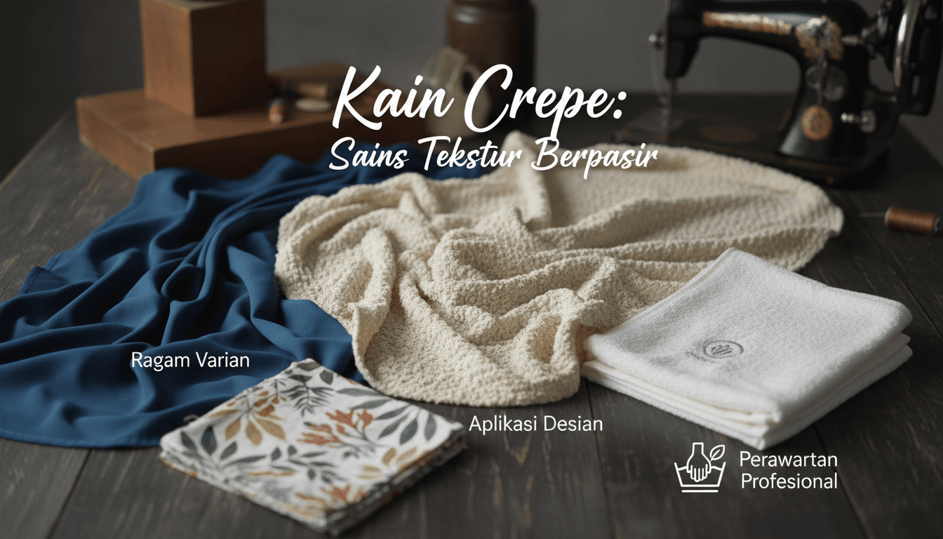 Sains Tekstur Berpasir, Ragam Varian, Aplikasi Desain, dan Perawatan Profesional dari Kain Crepe