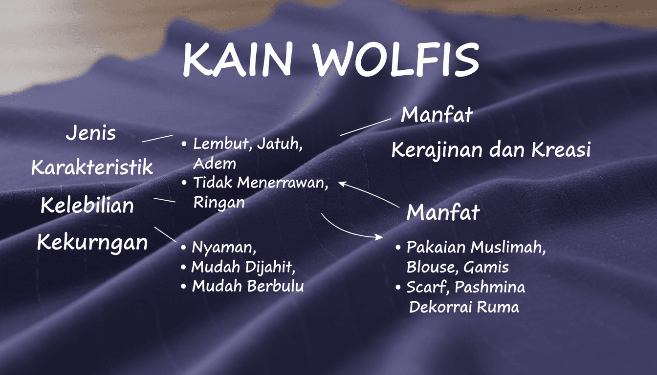 Jenis, Karakteristik, Kelebihan, Kekurangan, Manfaat, Kerajinan, dan Kreasi dari Kain Wolfis