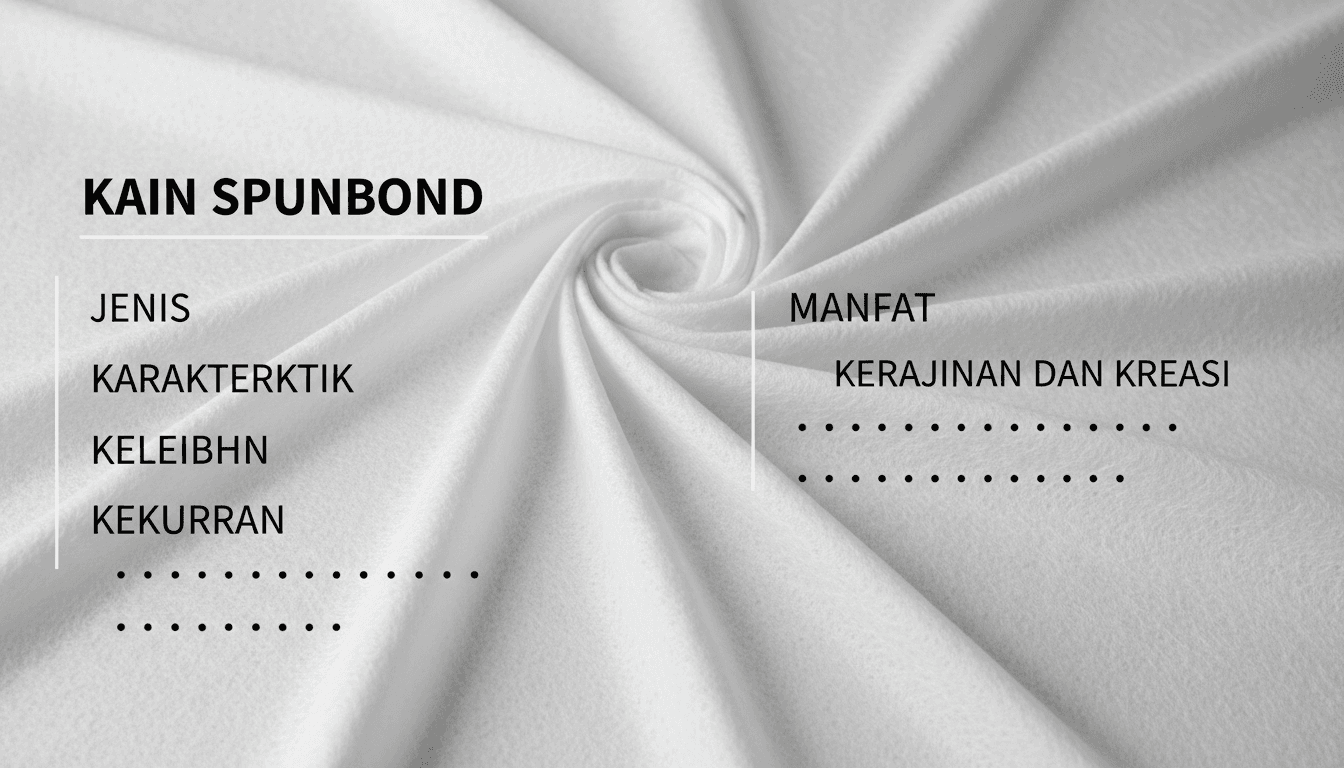 Jenis, Karakteristik, Kelebihan, Kekurangan, Manfaat, Kerajinan, dan Kreasi dari Kain Spunbond