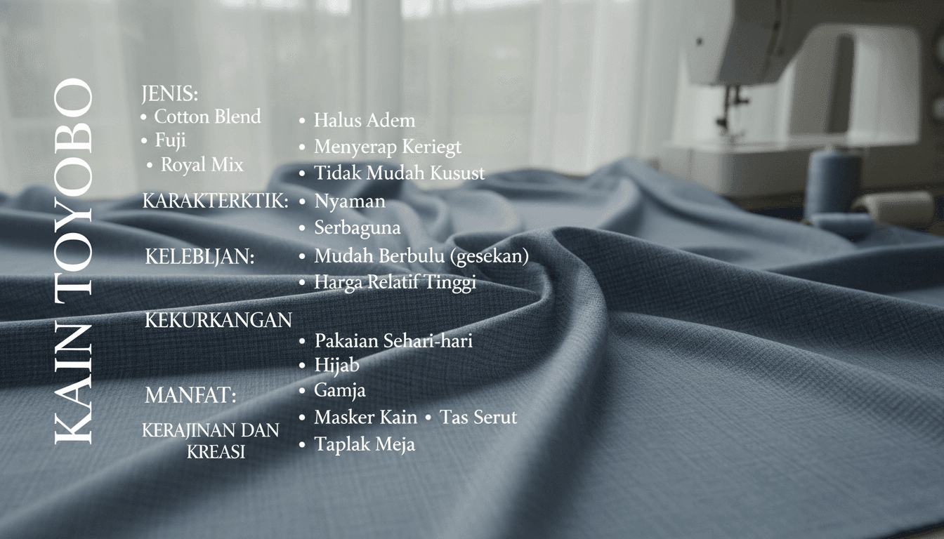 Jenis, Karakteristik, Kelebihan, Kekurangan, Manfaat, dan Aplikasi Garmen dari Kain Toyobo