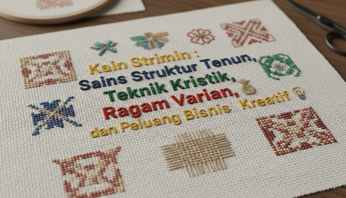 Sains Struktur Tenun, Teknik Kristik, Ragam Varian, dan Peluang Bisnis Kreatif dari Kain Strimin